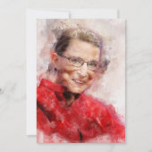 Ruth Bader Ginsburg Lächeln Wasserfarbportrait R Dankeskarte (Vorderseite)