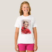 Ruth Bader Ginsburg Lächeln Wasserfarbportrait R T-Shirt (Vorne ganz)