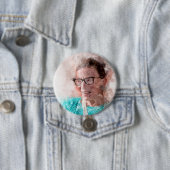 Ruth Bader Ginsburg Lächeln Wasserfarbportrait T Button (Beispiel)