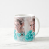 Ruth Bader Ginsburg Lächeln Wasserfarbportrait T Kaffeetasse (VorderseiteRechts)