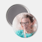 Ruth Bader Ginsburg Lächeln Wasserfarbportrait T Magnet (Vorderseite/Rückseite)