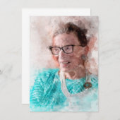 Ruth Bader Ginsburg Lächeln Wasserfarbportrait T Mitteilungskarte (Vorne/Hinten)