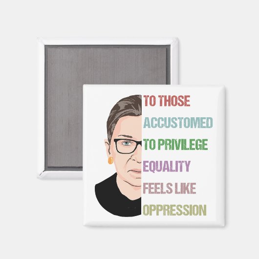 Ruth Bader Ginsburg Magnet (Vorderseite/Rückseite)