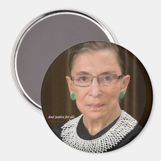 Ruth Bader Ginsburg Magnet (Vorderseite/Rückseite)