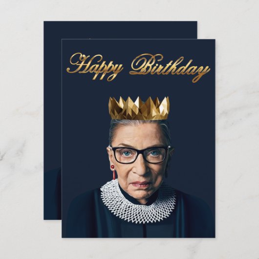 Ruth Bader Ginsburg mit Goldkrone (Vorne/Hinten)