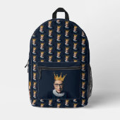 Ruth Bader Ginsburg mit Goldkrone Bedruckter Rucksack (Vorderseite)
