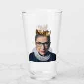 Ruth Bader Ginsburg mit Goldkrone Glas (Rückseite)