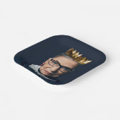 Ruth Bader Ginsburg mit Goldkrone Pappteller (Gewinkelt)