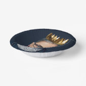 Ruth Bader Ginsburg mit Goldkrone Pappteller (Gewinkelt)