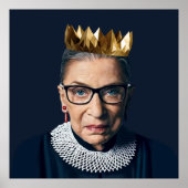 Ruth Bader Ginsburg mit Goldkrone Poster (Vorne)