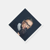 Ruth Bader Ginsburg mit Handschuh Serviette (Ecke)