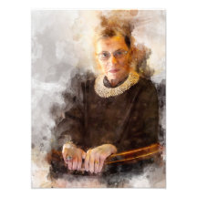 Ruth Bader Ginsburg mit Richter Robe Portrait