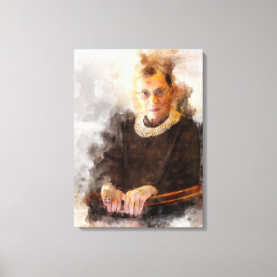Ruth Bader Ginsburg mit Richter Robe Portrait Leinwanddruck