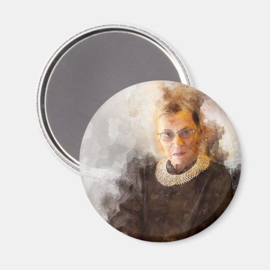 Ruth Bader Ginsburg mit Richter Robe Portrait Magnet (Vorderseite/Rückseite)