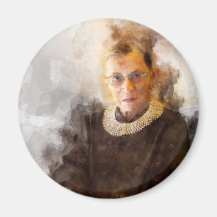 Ruth Bader Ginsburg mit Richter Robe Portrait Magnet