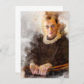 Ruth Bader Ginsburg mit Richter Robe Portrait Mitteilungskarte (Vorne/Hinten)