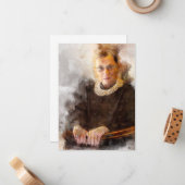Ruth Bader Ginsburg mit Richter Robe Portrait Mitteilungskarte (Vorderseite/Rückseite Beispiel)