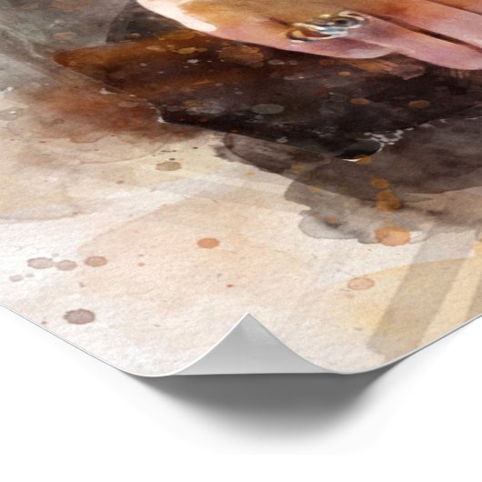 Ruth Bader Ginsburg mit Richter Robe Portrait Poster (Ecke)