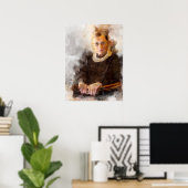 Ruth Bader Ginsburg mit Richter Robe Portrait Poster (Heimbüro)