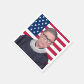 Ruth Bader Ginsburg mit US-Flagge Serviette (Ecke)