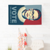 Ruth Bader Ginsburg Moderner Pop-Art-Vote-Banner Banner (Insitu)