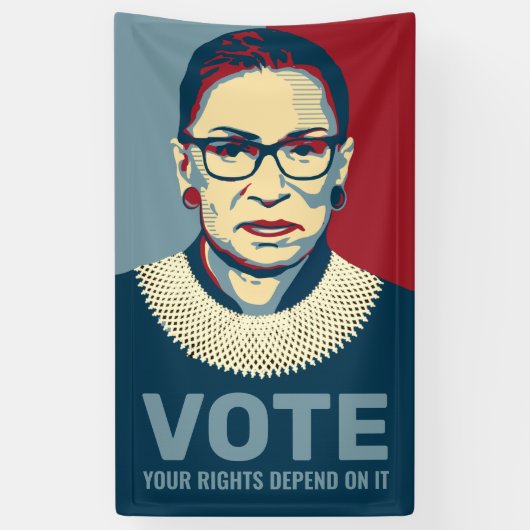 Ruth Bader Ginsburg Moderner Pop-Art-Vote-Banner Banner (Vertikal)