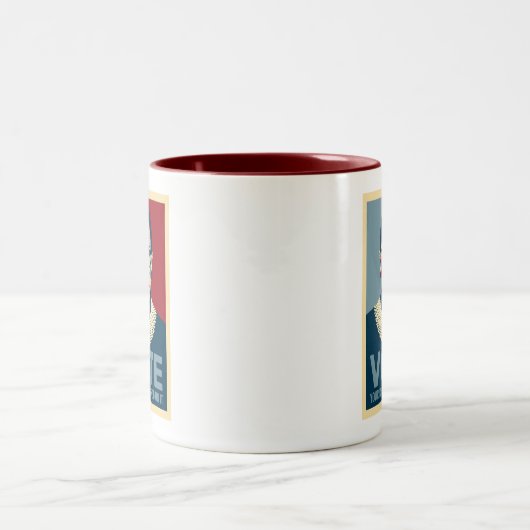 Ruth Bader Ginsburg Moderner Pop-Art-Votum Zweifarbige Tasse (Mittel)