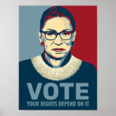 Ruth Bader Ginsburg Modernes Pop Art Vote Poster (Vorne)