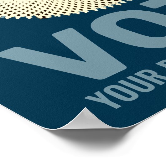 Ruth Bader Ginsburg Modernes Pop Art Vote Poster (Ecke)