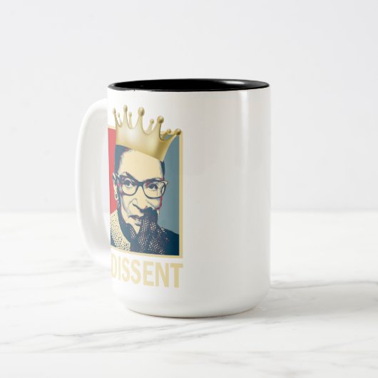 Ruth Bader Ginsburg Mug, I Dissent Zweifarbige Tasse (Vorderseite Links)