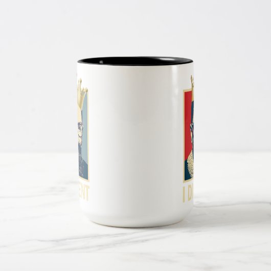 Ruth Bader Ginsburg Mug, I Dissent Zweifarbige Tasse (Mittel)
