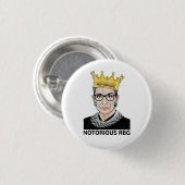 Ruth Bader Ginsburg - Notorious RBG Button (Vorne & Hinten)
