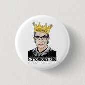 Ruth Bader Ginsburg - Notorious RBG Button (Vorderseite)