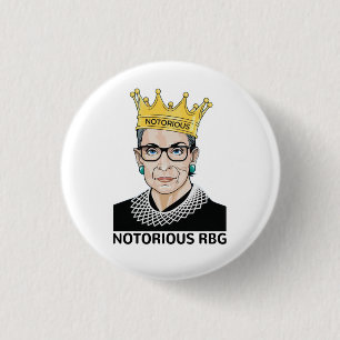 Ruth Bader Ginsburg - Notorious RBG Button