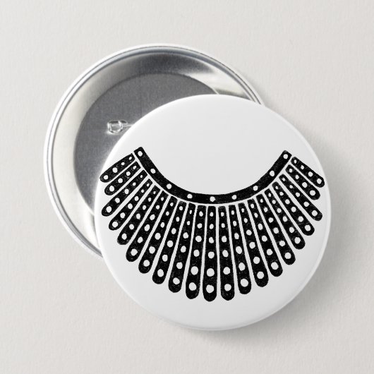 Ruth Bader Ginsburg Notorious RBG Collar Button (Vorne & Hinten)