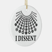 Ruth Bader Ginsburg, Notorious RBG, ich widersprec Keramik Ornament (Rechts)