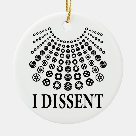 Ruth Bader Ginsburg, Notorious RBG, ich widersprec Keramik Ornament (Vorne)