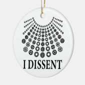 Ruth Bader Ginsburg, Notorious RBG, ich widersprec Keramik Ornament (Links)