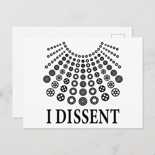 Ruth Bader Ginsburg, Notorious RBG, ich widersprec Postkarte (Vorne/Hinten)