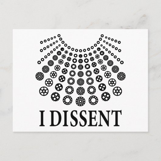 Ruth Bader Ginsburg, Notorious RBG, ich widersprec Postkarte (Vorderseite)