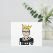 Ruth Bader Ginsburg, Notorious RBG, ich widersprec Postkarte (Stehend Vorderseite)
