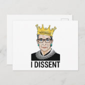 Ruth Bader Ginsburg, Notorious RBG, ich widersprec Postkarte (Vorne/Hinten)