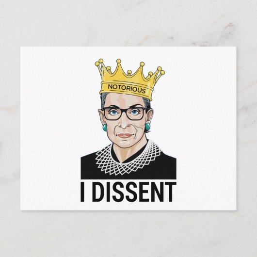 Ruth Bader Ginsburg, Notorious RBG, ich widersprec Postkarte (Vorderseite)