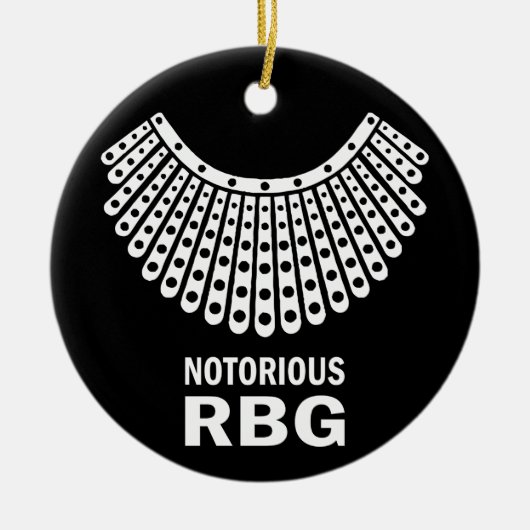 Ruth Bader Ginsburg - Notorious RBG Keramik Ornament (Vorne)