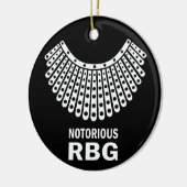 Ruth Bader Ginsburg - Notorious RBG Keramik Ornament (Links)