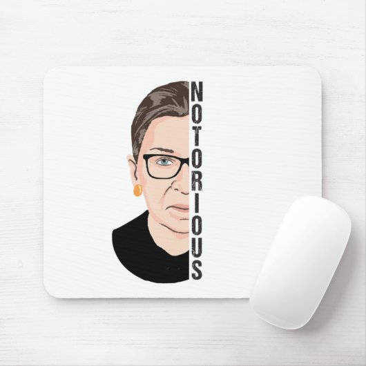 Ruth Bader Ginsburg, Notorious RBG, Notorious Mousepad (Mit Mouse)
