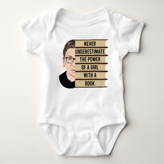 Ruth Bader Ginsburg, Notorious RBG, RBG, ich abwei Baby Strampler (Vorderseite)