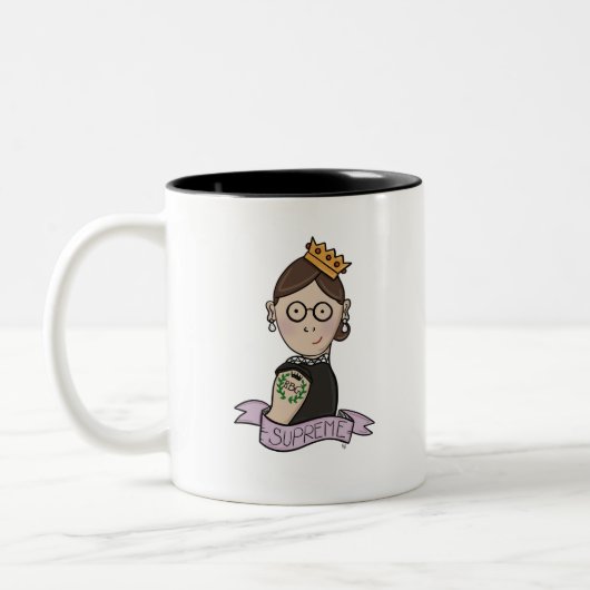 Ruth Bader Ginsburg, notorisches RBG Zweifarbige Tasse (Links)