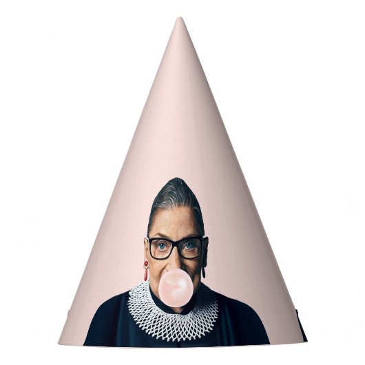Ruth Bader Ginsburg Pink Bubble gum Partyhütchen (Vorderseite)