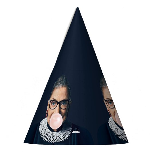Ruth Bader Ginsburg Pink Bubble gum Partyhütchen (Links)